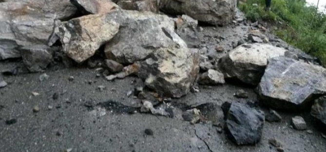 2 killed as giant boulders falling from mountain crush car in Nagaland