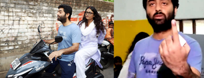 Arijit Singh rides scooty with wife Koel Roy to vote in his Bengal hometown Jiaganj Arijit Singh rides scooty with wife Koel Roy to vote in his Bengal hometown Jiaganj