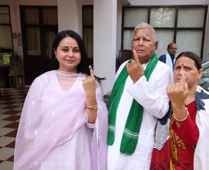 BJP complains to ECI against Lalu Prasad Yadav for MCC 'violation' while casting vote