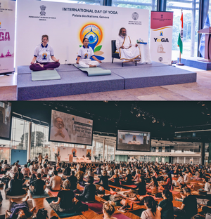 Sri Sri Ravi Shankar led Yoga Day celebrations at UN in Geneva