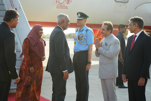 Maldives President Muizzu arrives in India on first state visit Maldives President Muizzu arrives in India on first state visit