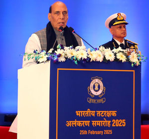 Rajnath Singh hails Coast Guard's fight against piracy, awards 32 personnel