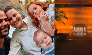 Israeli Embassy in New Delhi turns orange in tribute to Bibas family Israeli Embassy in New Delhi turns orange in tribute to Bibas family