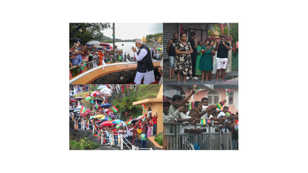 India connection! Mauritians thronged streets to catch glimpse of PM Modi on way to Ganga Talao