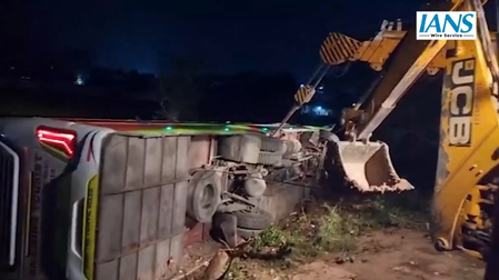 Odisha: One pilgrim killed, 16 injured in Bhubaneswar road mishap
