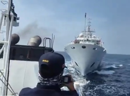 Philippines slams China for 'desperate and cheap stunts' around Sandy Cay Philippines slams China for 'desperate and cheap stunts' around Sandy Cay