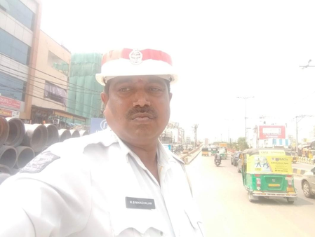 Traffic home guard killed as truck runs amok in Hyderabad