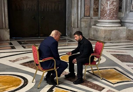 Meeting has potential to become historic, says Zelensky after holding talks with Trump in Rome