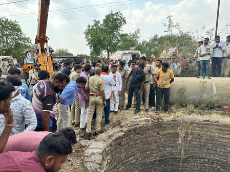 MP: Five feared dead as van plunges into well; one rescuer killed, four injured