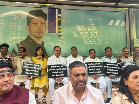 Delhi BJP stages protest outside Arvind Kejriwal’s house over water crisis