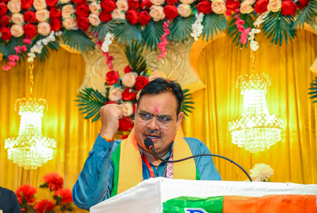 CM Sharma on one day trip to Jodhpur to attend Loktantra Senani Samman Samaroh
