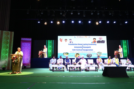 Tripura: Foundation stone laid for Integrated Aqua Park, to scale up fish production Tripura: Foundation stone laid for Integrated Aqua Park, to scale up fish production
