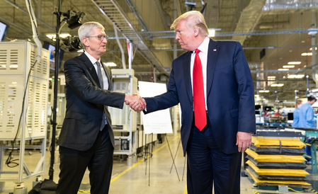 Bring manufacturing back to US, Trump tells Apple again