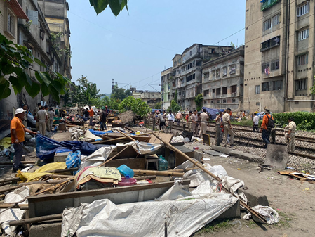 NF Railway demolishes 29 unauthorised structures in Guwahati NF Railway demolishes 29 unauthorised structures in Guwahati