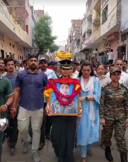 Last rites of pilot Rajveer Singh performed in Jaipur as emotional tributes poured in Last rites of pilot Rajveer Singh performed in Jaipur as emotional tributes poured in