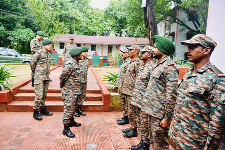 Top Army officer reviews troops' combat training in Tripura Top Army officer reviews troops' combat training in Tripura