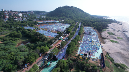 PM Modi compliments people of Andhra Pradesh for record-breaking Yogandhra PM Modi compliments people of Andhra Pradesh for record-breaking Yogandhra