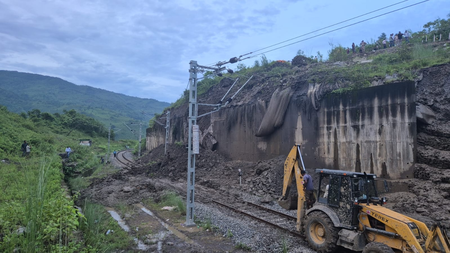 Train services hit in parts of Northeast due to landslide Train services hit in parts of Northeast due to landslide