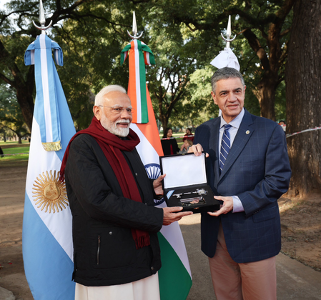 PM Modi honoured with symbolic 'Key to the city of Buenos Aires' during landmark Argentina visit PM Modi honoured with symbolic 'Key to the city of Buenos Aires' during landmark Argentina visit