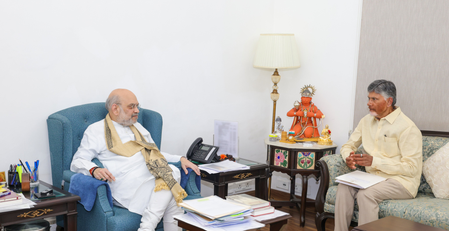 Andhra Pradesh CM meets Amit Shah, seeks more financial support
