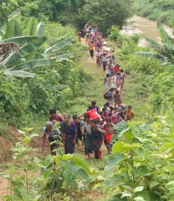 Myanmar refugees, who took shelter in Mizoram, now returning homes