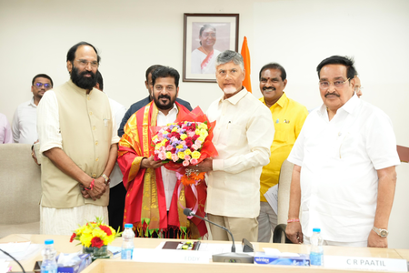 Telangana, Andhra CMs meet in Delhi to discuss river water issues