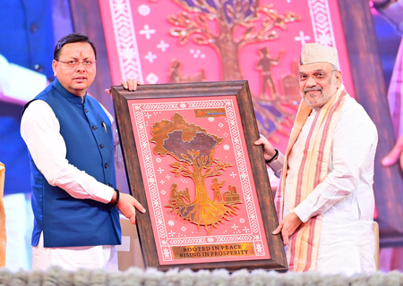 HM Amit Shah applauds Dhami govt as Rs 1 lakh crore investments take ground in Uttarakhand (Lead)