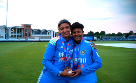 Harmanpreet shares POTM award with Kranti Gaud for series winning six-fer against England