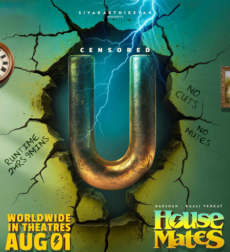 Censor Board clears Darshan, Kaali Venkat-starrer ‘House Mates’ for release with clean U certificate