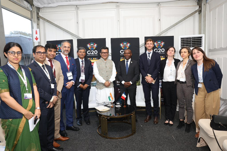 MoS Pabitra Margherita arrives in South Africa for G20 meeting