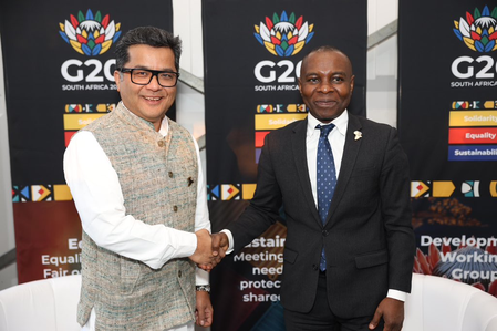 MoS Margherita meets French Minister for International Partnerships on sidelines of G20 DMM