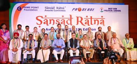 Rajasthan BJP chief Madan Rathore conferred with Sansad Ratna Award