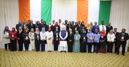 PM Modi interacts with ITEC beneficiaries in Maldives PM Modi interacts with ITEC beneficiaries in Maldives