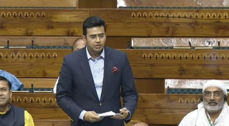 India faces '2.5-front' with Cong emerging as the internal '0.5 front': Tejasvi Surya