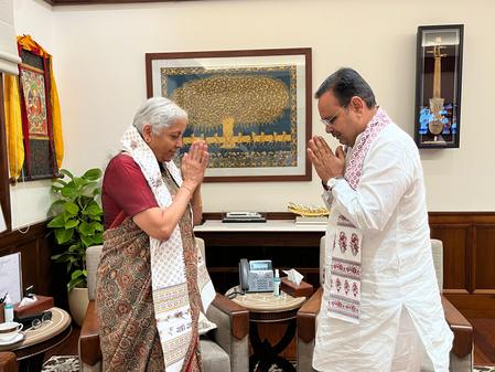 Rajasthan CM meets FM Sitharaman in Delhi, discusses financial requirements