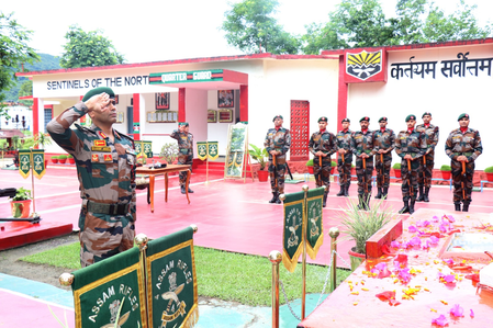Assam Rifles pays tribute to three fallen heroes in solemn ceremony