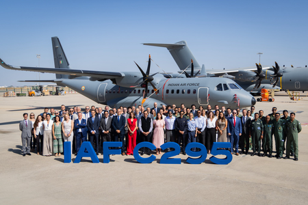 Indian envoy receives final 16 Airbus C-295 military transport aircraft in Spain Indian envoy receives final 16 Airbus C-295 military transport aircraft in Spain