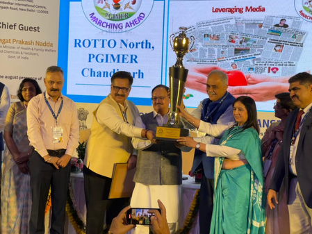 PGIMER Chandigarh gets Best ROTTO Award for second consecutive year