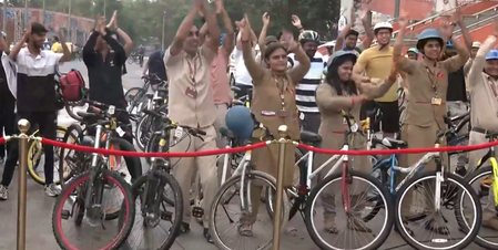 Special edition of 'Fit India-Sundays on Cycle' held at JLN Stadium today