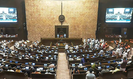Rule 267 row derails Rajya Sabha proceedings again; adjourned till 2 P.M.