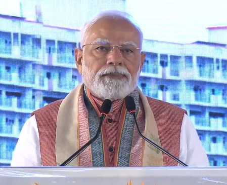 PM Modi inaugurates new multi-storey flats for MPs, takes a veiled jab at Oppn