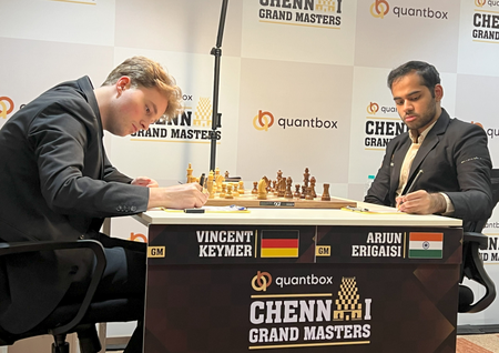 Chennai Grandmasters 2025: Vincent Keymer, Arjun Erigaisi play out a draw; Awonder beats Pranav