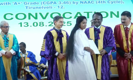 PhD student refuses to receive degree from TN Governor, accepts from Vice-Chancellor