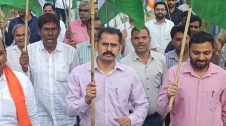 हरियाणा: नूंह में स्वतंत्रता दिवस की पूर्व संध्या पर निकाली गई तिरंगा यात्रा