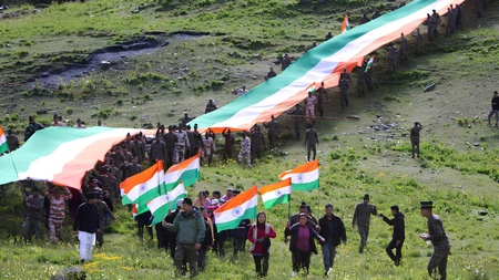 Indian Army, ITBP and locals unite for historic ‘Tiranga March’ at 14,000 ft in Tawang