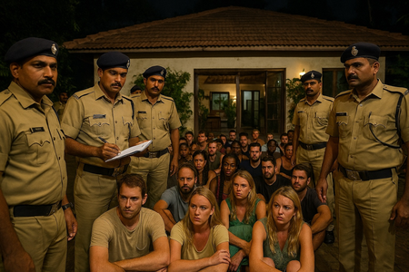 Cyberabad police book 51 foreigners after raid at farmhouse