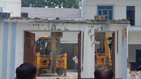 UP: Gram Pradhan’s house razed for encroaching on government school land