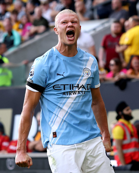 Haaland scores brace as Man City route Wolves