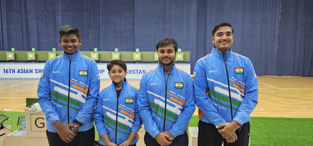 Asian Shooting C'ships: Girish Gupta's gold helps India end opening day at Shymkent with two gold, three silver (Ld)