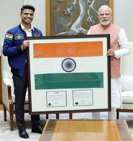 Shubhanshu Shukla filled every Indian with pride by hoisting national flag on space station: PM Modi (lead) 